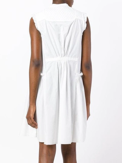 Shop Moncler Ruffle Shift Dress - White