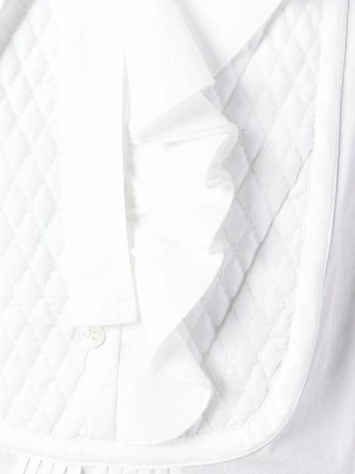 Shop Moncler Ruffle Shift Dress - White