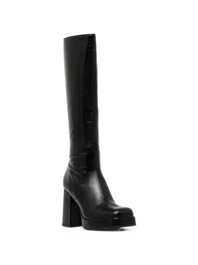 Jonak Paris Bryan Platform Square-toe Boots In Black