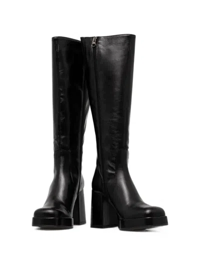Jonak Paris Bryan Platform Square-toe Boots In Black