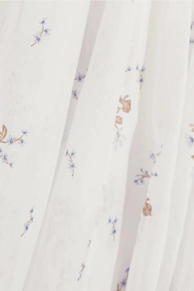 Shop Emilia Wickstead Anel Floral-print Cotton-voile Midi Dress