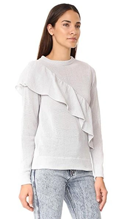 Shop Iro Raja Sweater In Light Grey