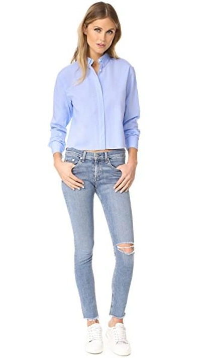 Shop Rag & Bone Calder Top In Baby Blue