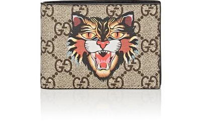Gucci Angry Cat Print Gg Supreme Wallet