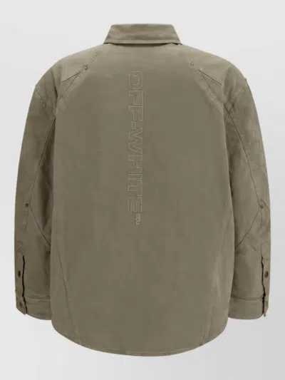 Off-white Cotton Single-breasted Jacket In Multi