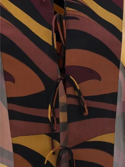 Pucci Silk Printed Blazer In Multi