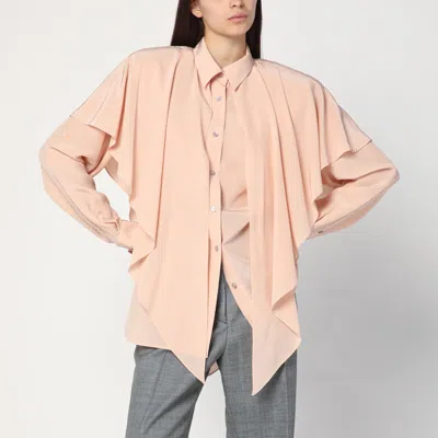 Stella Mccartney Oversized Draped Button-front Shirt In Pink
