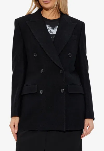 Dolce & Gabbana Double-breasted Buttoned Jacket In Black