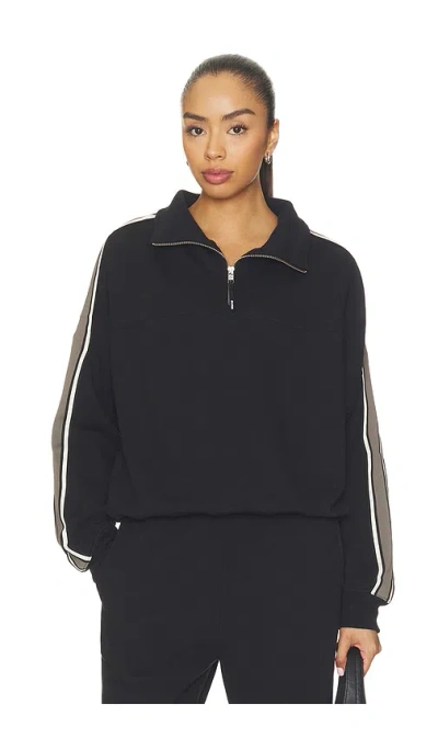 Splits59 Goldie Oversized Half Zip Pullover In Black