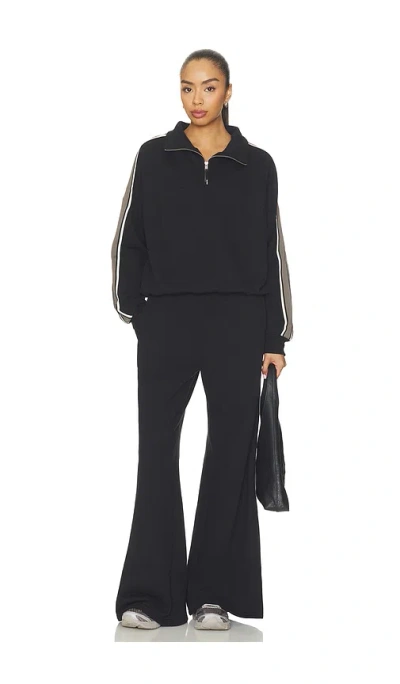 Splits59 Goldie Oversized Half Zip Pullover In Black