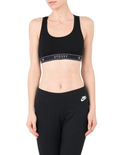 Shop Stussy Sports Bras And Performance Tops In Black