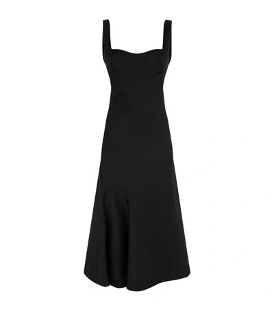 Victoria Beckham Cady Mini Dress In Black