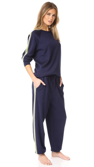 Shop Olivia Von Halle Missy New York Tracksuit In Navy