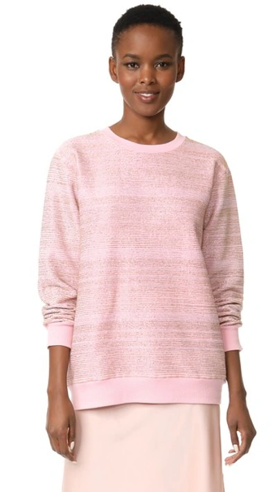 Ashish Embellished Cotton-blend Sweatshirt In Pink/gold