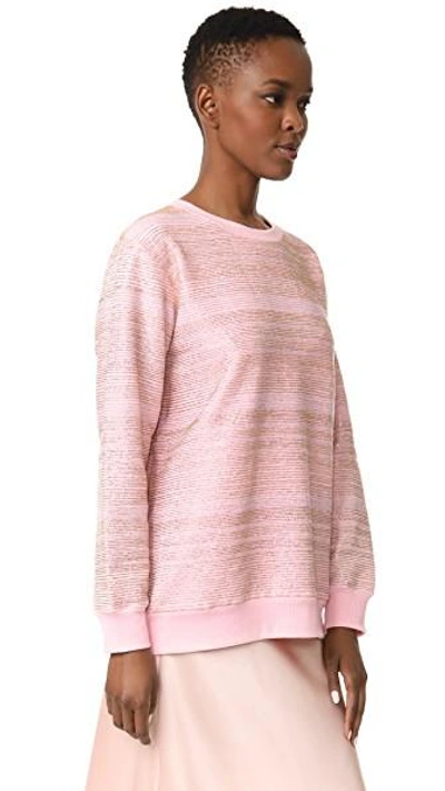 Shop Ashish Beaded Sweatshirt In Pink/gold
