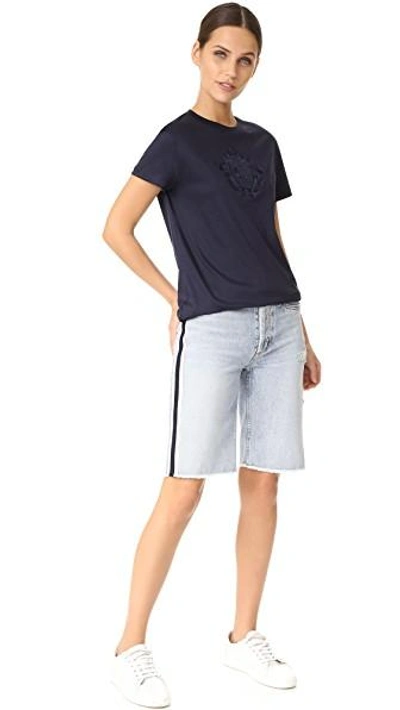 Shop Carven Short Sleeve T-shirt In Marine Fonce