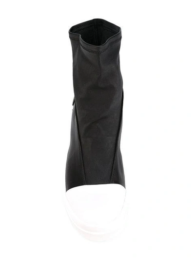 Cinzia Araia 20mm Stretch Leather Sneaker Boots, Black | ModeSens