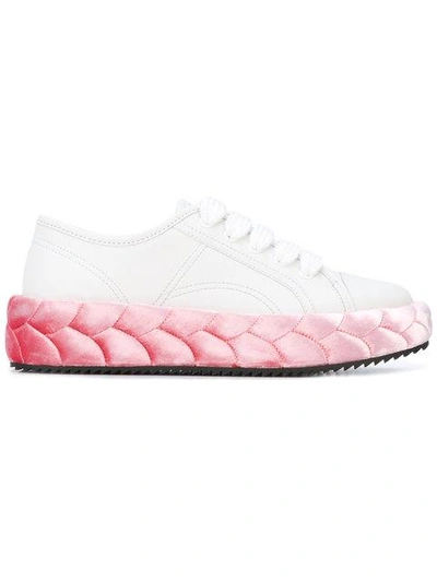 Shop Marco De Vincenzo Braided Sole Sneakers In White