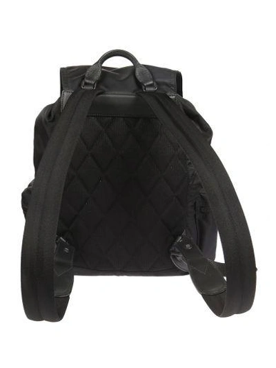 Shop Burberry Logo Plaque Backpack In Black