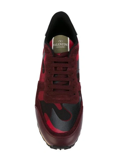 Shop Valentino Garavani Rockrunner Sneakers In Red