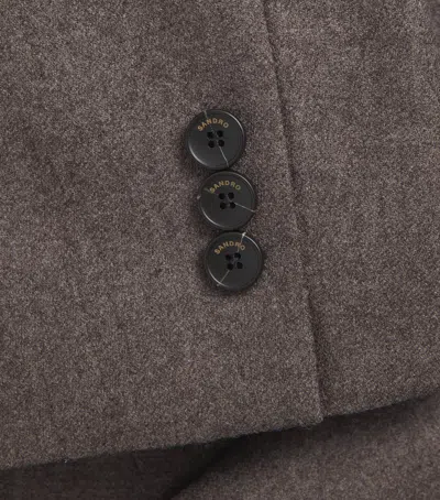 Sandro Paris Wool Single-breasted Blazer In White