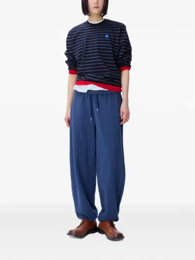 Ader Error Striped Long-sleeve T-shirt In Blue