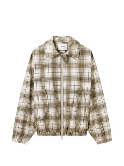 Axel Arigato Terra Check-pattern Jacket In Neutral