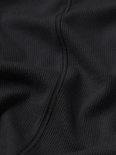 Frame Button-front Long-sleeve Knit Top In Black