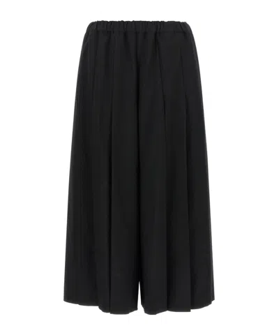 Comme Des Garçons Pleated Wide-leg Trousers In Black | ModeSens