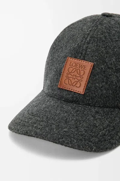 Loewe Patch Wool Cap In White