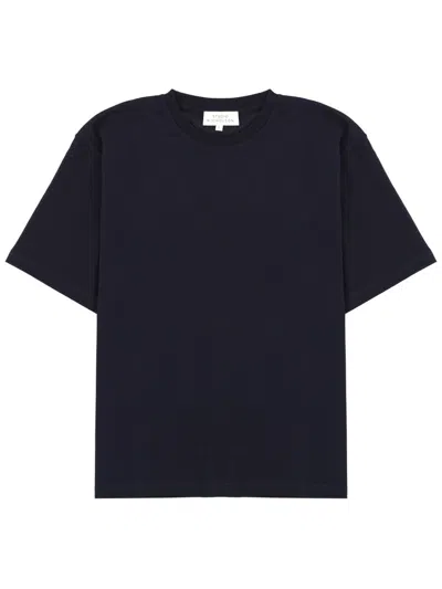 Studio Nicholson Lay Logo Detailed Crewneck T-shirt In Black
