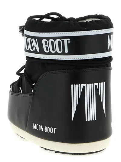 Moon Boot Stivale Icon Low Nero In Nylon In Black