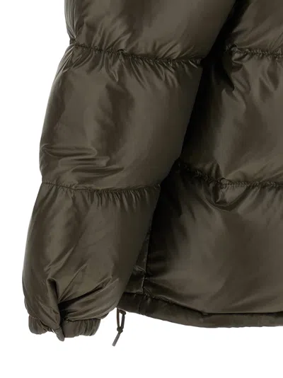 Prada Recycled Polyamide Quilted Down Jacket In Gray