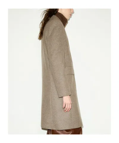 Maxco. Single-breasted Wool-blend Coat In Gray