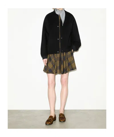Maxco. Double-woven Wool Bomber Jacket In Black