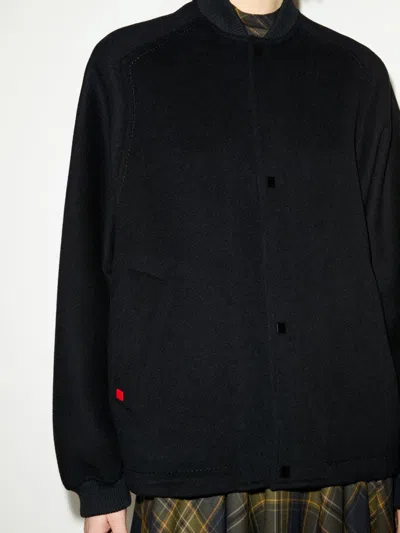Maxco. Double-woven Wool Bomber Jacket In Black