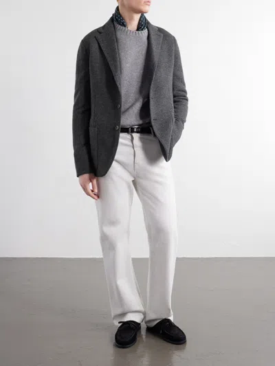 Anderson & Sheppard Unstructured Wool And Cashmere-blend Blazer In Multi