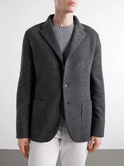 Anderson & Sheppard Unstructured Wool And Cashmere-blend Blazer In Multi