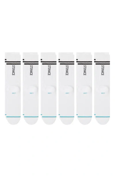 Stance Core 6-pack Crew Socks In White