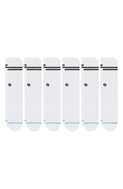 Stance Core 6-pack Crew Socks In White