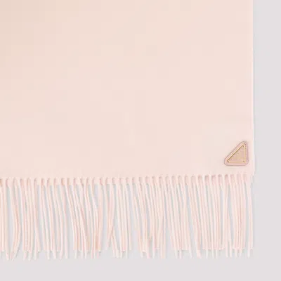 Prada Sciarpa In Seta E Cashmere In Pink