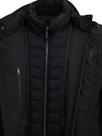 Moorer Long Down Padded Coat In Multi