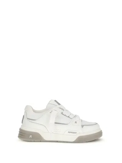 Represent Studio Leather Gradient Sole Sneakers In White