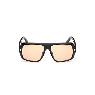 Tom Ford Rectangular Sunglasses In Black