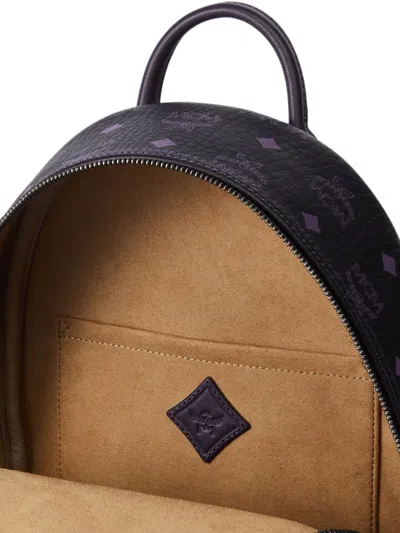 Mcm Stark Side Studs Backpack In Visetos In Black