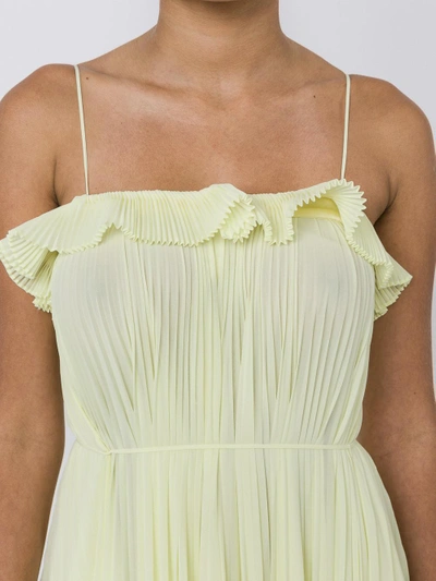 Shop Adam Lippes Sleeveless Pleated Chiffon Gown