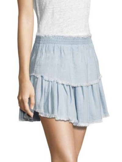 Shop Generation Love Kimberly Double Layer Cotton Skirt In Indigo