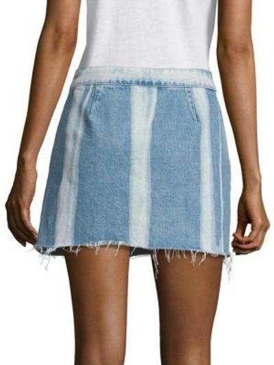 Shop 3x1 Higher Ground Distressed Denim Mini Skirt In Pinto
