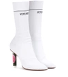 Vetements White Rose Lighter Sock Boots In Red