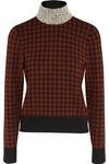 GANNI Loras embellished jacquard-knit turtleneck sweater